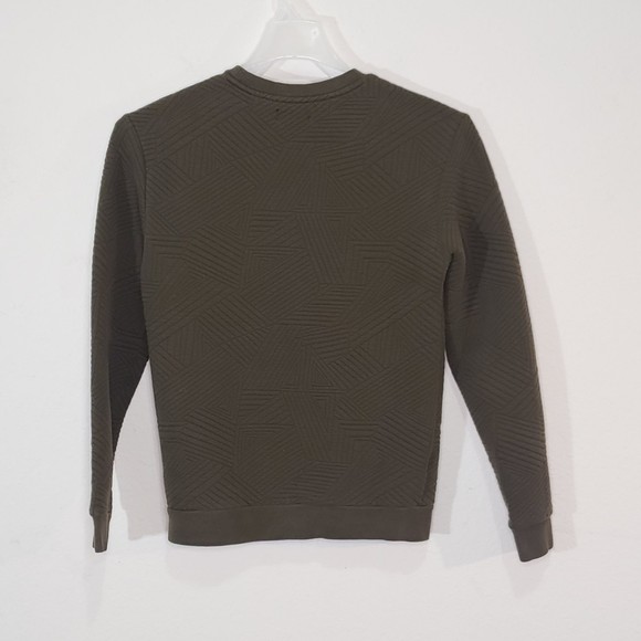Zara Olive Green Crewneck Sweatshirt Size S - Picture 6 of 6